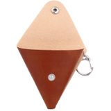 Fidget Hand Spinner Triangle Finger Toy Fingertip Gyro Triangle Genuine Leather Case Good Bag without Fingertip Gyro  Size: 9 x 9cm(Brown)