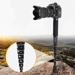 BEXIN P308C Portable Travel Outdoor DSLR Camera Aluminum Alloy Monopod Holder (Black)