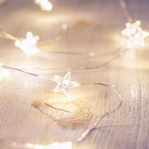 3M Star Copper Wire String LED Lights for Christmas Wedding Decoration  Battery Powered(Warm White)