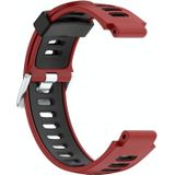 For Garmin Forerunner 735 XT Two-tone Silicone Strap(Red + Black)