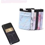 Marble Pattern Road Stretch Phone Back Plastic Card Holder Sticky Phone Clip(Purple  )