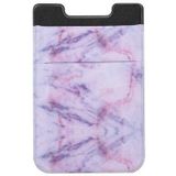 Marble Pattern Road Stretch Phone Back Plastic Card Holder Sticky Phone Clip(Purple  )