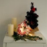 2m 20LEDs Christmas String Lights Christmas Bells Ball Decoration Lamp  Style: Lattice Bowknot Bell