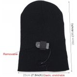Unisex Warm Winter Polyacrylonitrile Knit Hat Adult Head Cap with 5 LED Light (Rose Red)