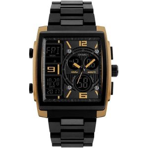 SKMEI 1274  Men Fashion Electronic Watch Multifunctional Outdoor Sports Watch(Golden)