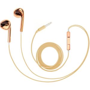 Stereo Plating EarPods Earphones with Volume control and Mic  For iPad  iPhone  Galaxy  Huawei  Xiaomi  LG  HTC and Other Smart Phones(Orange)