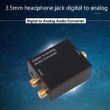 KYHD48 Digital Coaxial Optical Fiber Signal To 3.5mm Analog Audio Output Converter  US Plug(Black)