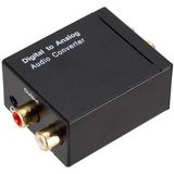KYHD48 Digital Coaxial Optical Fiber Signal To 3.5mm Analog Audio Output Converter  US Plug(Black)