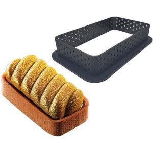 5 PCS Mousse Cake Ring Cheese Tower Ring Mousse Ring Bakgereedschap (rechthoek )