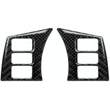 Car Carbon Fiber Steering Wheel Button Frame Decorative Sticker for Nissan 350z 2006-2009