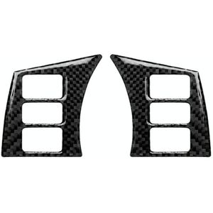 Car Carbon Fiber Steering Wheel Button Frame Decorative Sticker for Nissan 350z 2006-2009