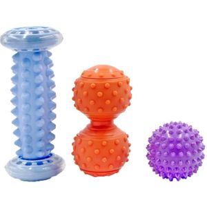 Massage Ball Plantar Fascia Ball Muscle Relaxation Fitness Ball Hand Holding Ball Style: Blue Foot Bottom + Bump Peanut Ball + 7cm Tattan