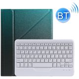 B011 Splittable Bluetooth Keyboard Leather Case with Triangle Holder & Pen Slot For iPad Pro 11 inch 2021 & 2020 & 2018 / Air 4 10.9 inch(Gradient Dark Green)