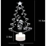 10 PCS Creative Christmas LED Light Colorful Flashing 3D Night Light(Santa Claus)