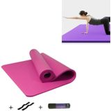 Pink Men and Women Beginners Home Non-slip Yoga Mat with Straps & Tutorial & Net Bag  Size:1850 x 900 x 15mm