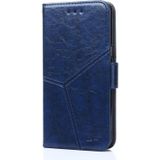 For OnePlus 5 Geometric Stitching Horizontal Flip TPU + PU Leather Case with Holder & Card Slots & Wallet(Blue)