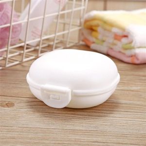 3 PCS Bathroom Dish Plate Case Home Shower Travel Hiking Holder Container Soap Box(white)