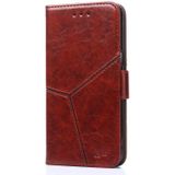 Geometric Stitching Horizontal Flip TPU + PU Leather Case with Holder & Card Slots & Wallet For iPhone 6 Plus / 6s Plus(Dark Brown)