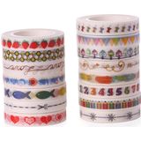 20 Rolls 8mmx10m Paper Tape Hand Ledger Decoration Sticker(Tomato SM-30)