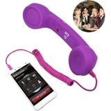 3.5mm Plug Mic Retro Telephone Anti-radiation Cell Phone Handset Receiver(Purple)