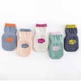 5 Pairs Baby Socks Point Glue Anti-Slip Baby Combing Cotton Flooring Socks  Size: S 0-1 Years Old(Khaki)