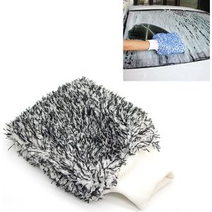 Microfiber Dusting Mitt Car Window Washing Cleaning Cloth Duster Towel Gloves (Black)