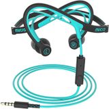 Mucro ML233 Foldable Wired Running Sports Headphones Night Neckband in-Ear Stereo Earphones(Blue)
