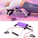 3 In 1 Indoor Multifunctional Yoga Foam Roller + Push-Up Holder + Pull Rope Fitness Equipment Set(Purple)