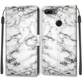 For Honor 9 Lite Voltage Colored Drawing Magnetic Clasp Horizontal Flip PU Leather Case with Holder & Card Slots(C01 White Marble)