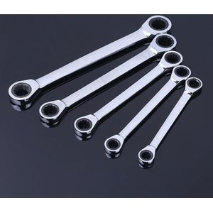 Professional Double-head Ratchet Wrench Set(Silver)