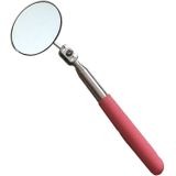 3 PCS Car Repair Detection Mirror Universal Folding Telescopic Mirror Welding Chassis Inspection Mirror  Model: Pink Handle 50mm