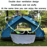 TC-014 Outdoor Beach Travel Camping Automatic Spring Multi-Person Tent For 3-4 People(Blue+Mat)