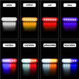 DC12V-24V / 18W Car Truck Emergency Strobe Flash Warning Light 6LEDs Ultra-thin Side Lights(Red + Blue)