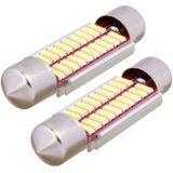 2 PCS Festoon 39mm 2W 200LM White Light 20 LED SMD 4014 Error Free License Plate Lights Car Light Bulb