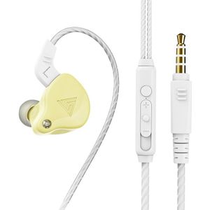 QKZ AK6-X 3.5mm In-Ear Wired Subwoofer Sports Earphone with Microphone  Cable Length: About 1.2m(Lemon Yellow)