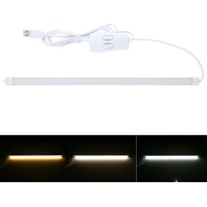 34cm 60 LEDs 400LM Three-colors USB LED Strip Bar Light with Switch