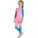 DIVE & SAIL LS-18822 Children Diving Suit Outdoor Zonnebrandcrme Uit n stuk Zwempak  Maat: XL(Girl Pink)