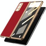 For Xiaomi Mi Mix Fold GKK Foldable Plating Leather + Glass Full Coverage Case(Red Wine)