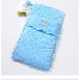 Autumn and Winter Models Thicken Baby Sleeping Bag Cartoon Embroidery Baby Stroller Accessories(Blue)