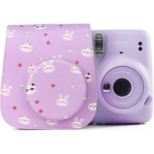 Painted Series Camera Bag with Shoulder Strap for Fujifilm Instax mini 11(Fruit Animal)