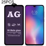 25 PCS AG Matte Anti Blue Light Full Cover Tempered Glass For Xiaomi Mi 9