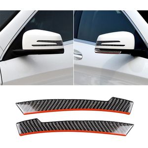 2 PCS Car Carbon Fiber Rearview Mirror Anti-collision Strip Protection Guards Trims Stickers for Mercedes-Benz