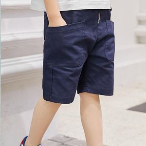 Summer Childrens Sports Pants Casual Loose Five-point Pants (Color:Navy Blue Size:160)