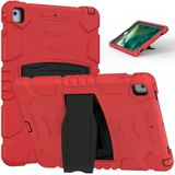 3-Layer Protection  Screen Frame + PC + Silicone Shockproof Combination Case with Holder For iPad 9.7 (2018) / (2017) / Air 2 / Pro 9.7(Red+Black)