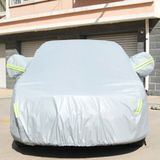 PEVA Anti-Dust Waterproof Sunproof Hatchback Car Cover with Warning Strips  Fits Cars up to 3.7m(144 inch) in Length
