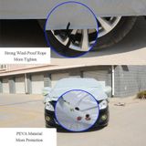 PEVA Anti-Dust Waterproof Sunproof Hatchback Car Cover with Warning Strips  Fits Cars up to 3.7m(144 inch) in Length