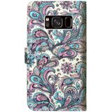 3D Painting Pattern Horizontal Flip TPU + PU Leather Case with Holder & Card Slots & Wallet For Galaxy S8+(Spiral Pattern)