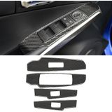 Car Carbon Fiber Window Glass Lifting Panel Button Decorative Sticker for Lexus IS250 2013-  Left Drive B Style