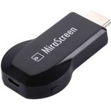MiraScreen WiFi Display Dongle / Miracast Airplay DLNA Display Receiver Dongle Wireless Mirroring Screen Device with 2 in 1 USB Cable (Black)