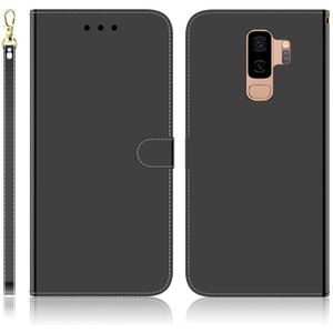 For Galaxy S9+ Imitated Mirror Surface Horizontal Flip Leather Case with Holder & Card Slots & Wallet & Lanyard(Black)